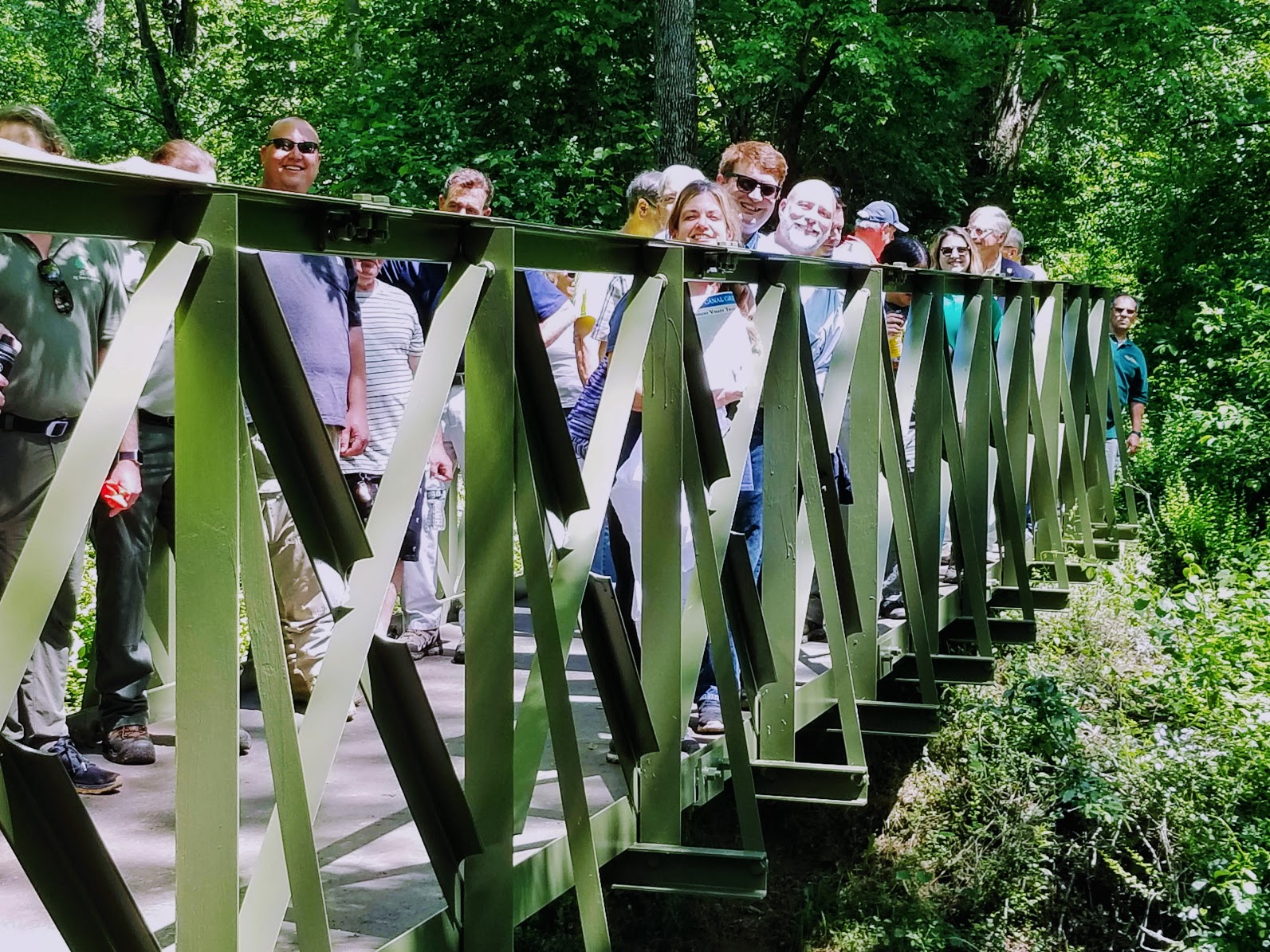 County Commissioners on Greenway Bridge